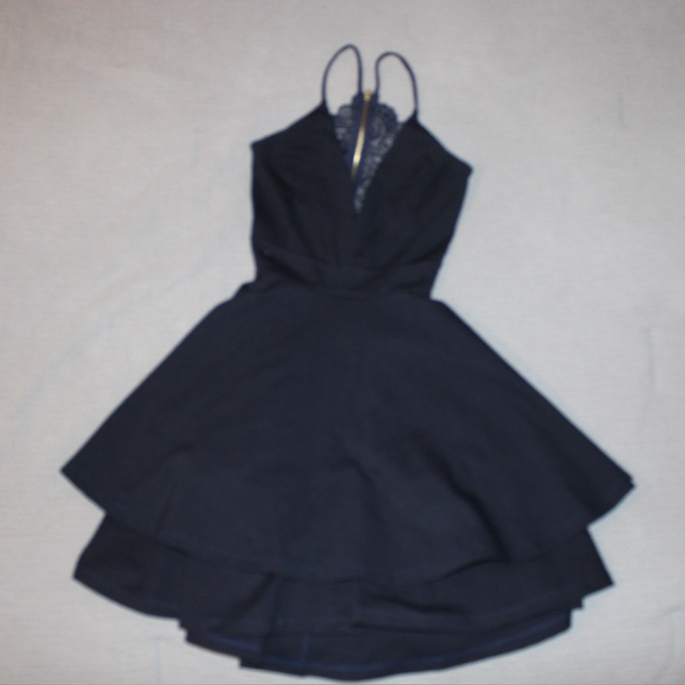 Blue Formal Mini Dress